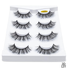 Cargar imagen en el visor de la galería, SEXYSHEEP 4/8 pairs 3D Mink Lashes Natural False Eyelashes Dramatic Volume Fake Lashes Makeup Eyelash Extension Silk Eyelashes
